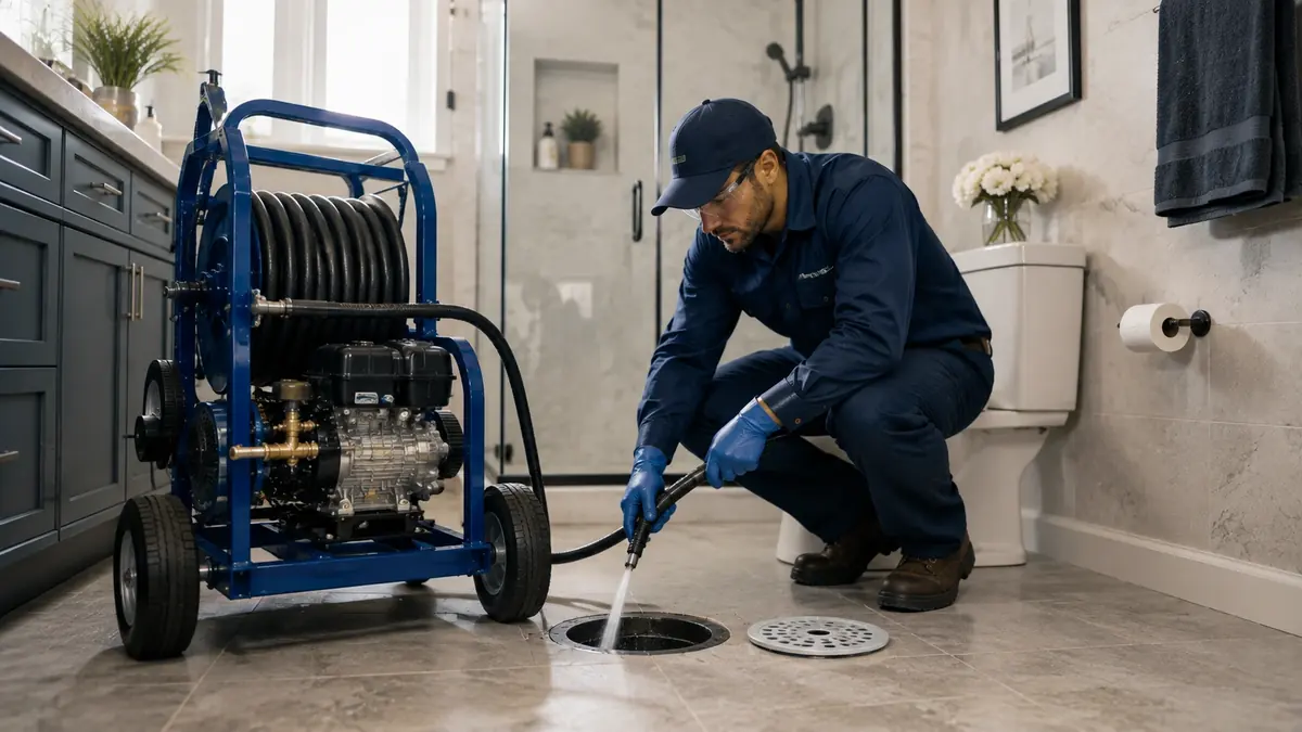 Bathroom Drain Hydro Jetting in Portola Valley