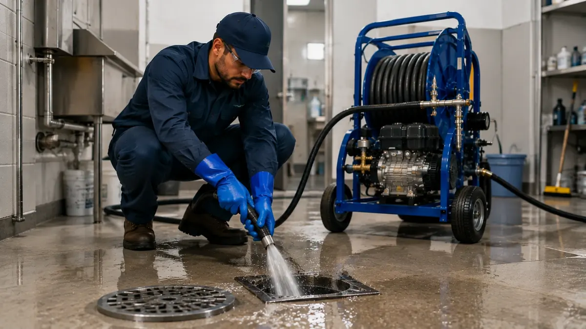 Floor Drain Hydro Jet Cleaning in Portola Valley
