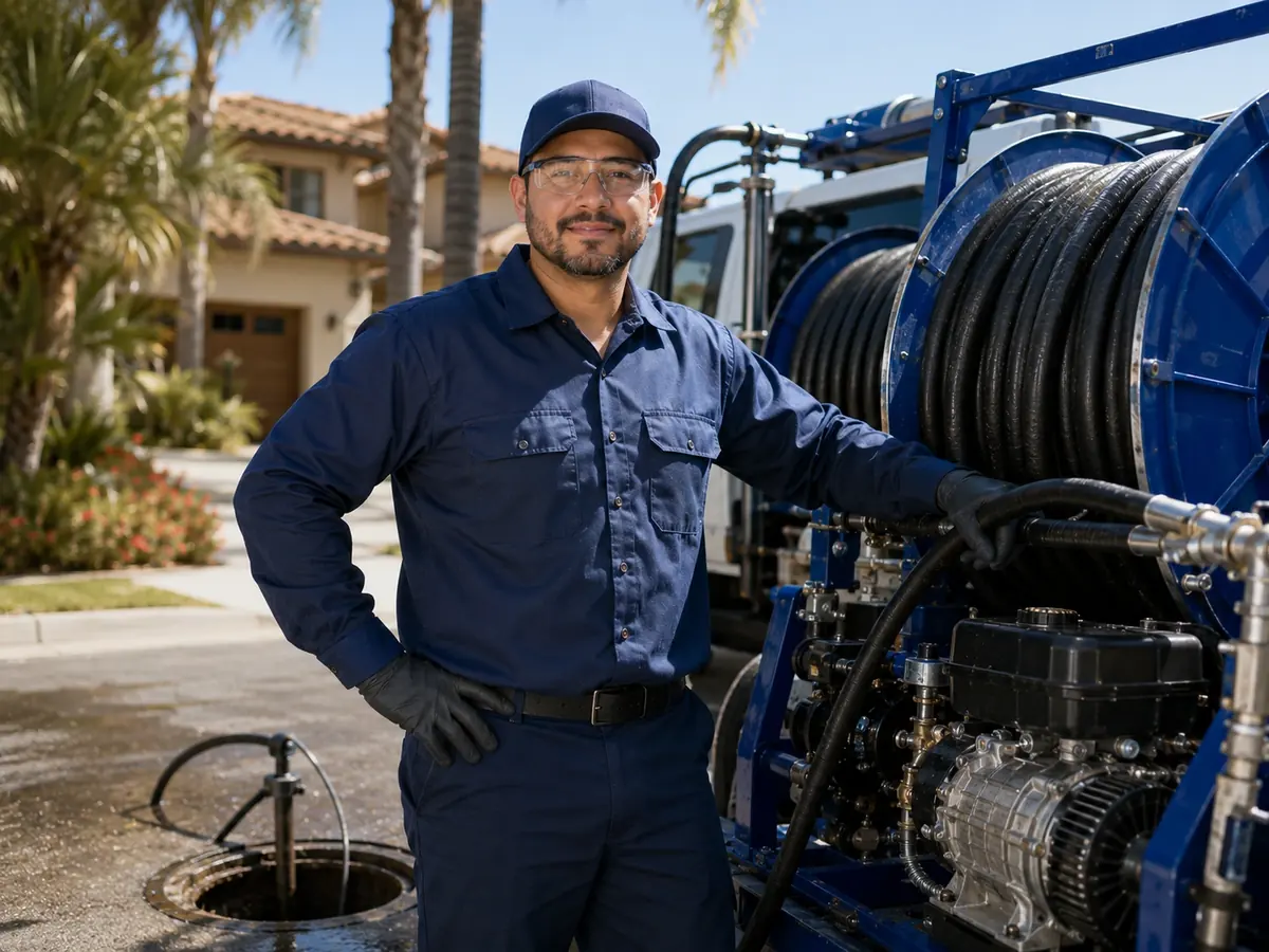 Hydro jet sewer cleaning in Portola Valley