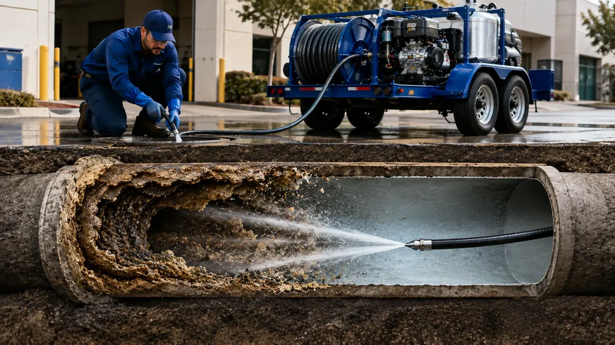 Sewer Pipe Descaling in Portola Valley