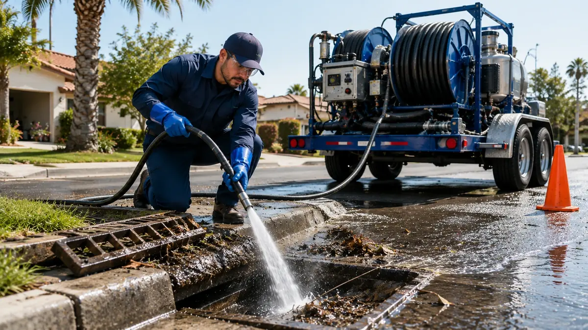 Storm Drain Hydro Jet Cleaning in Portola Valley
